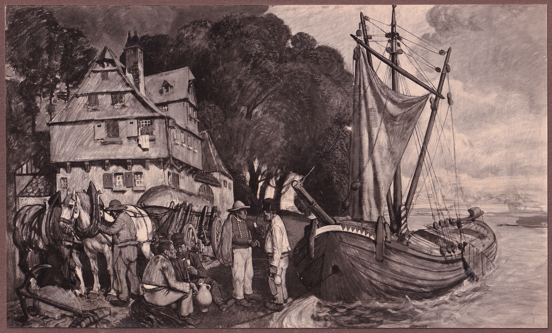 Gerbermühle mit Schiff