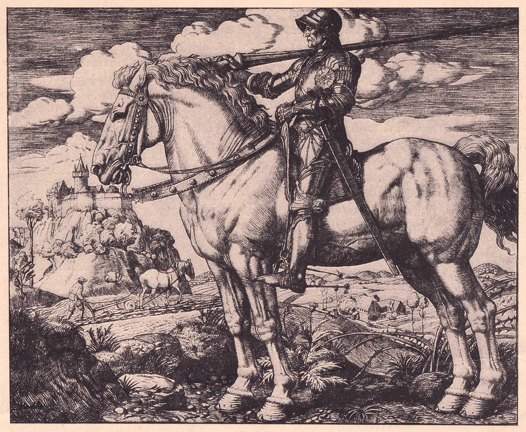Ritter mit Landschaft