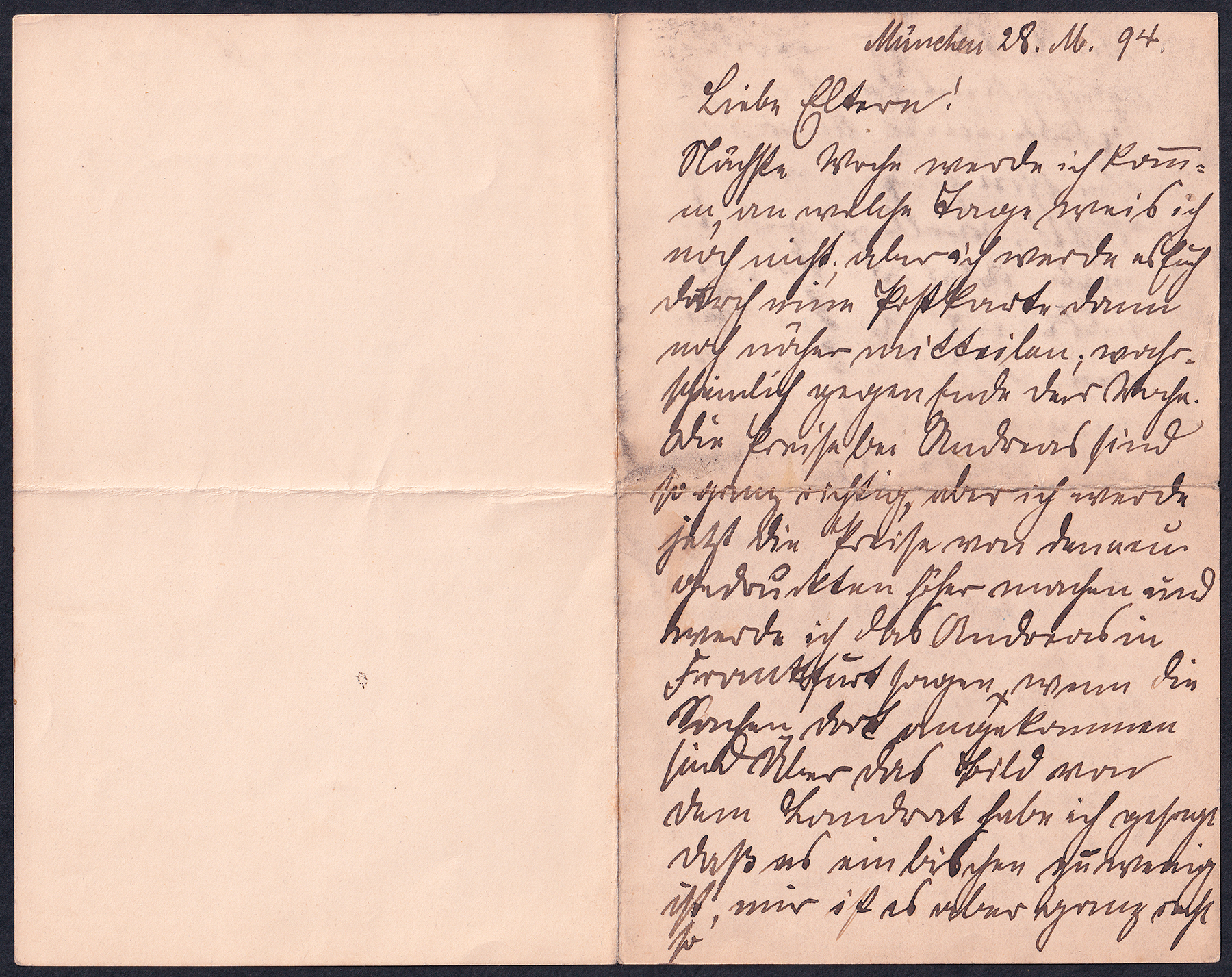 Brief an seine Eltern