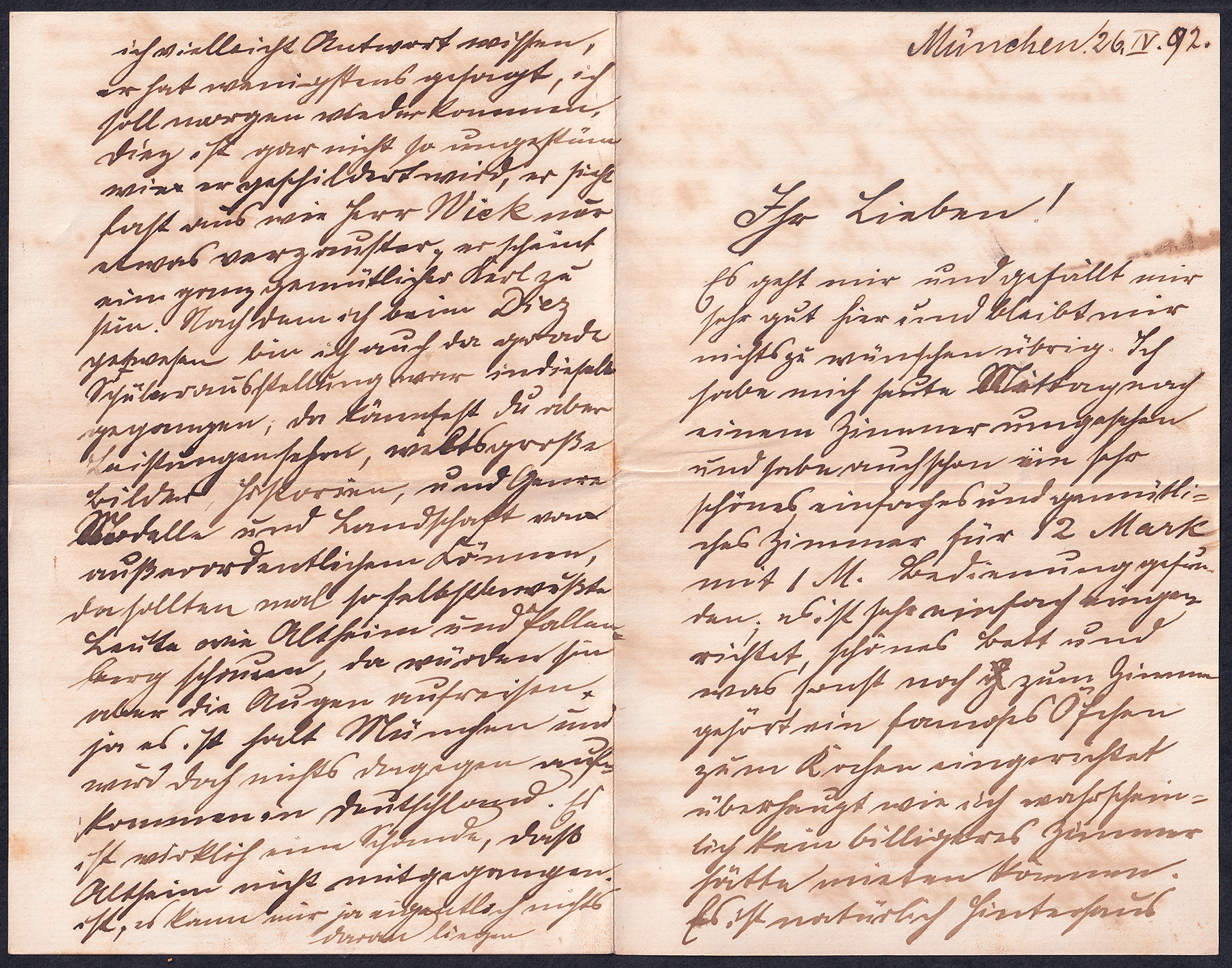 Brief an seine Lieben