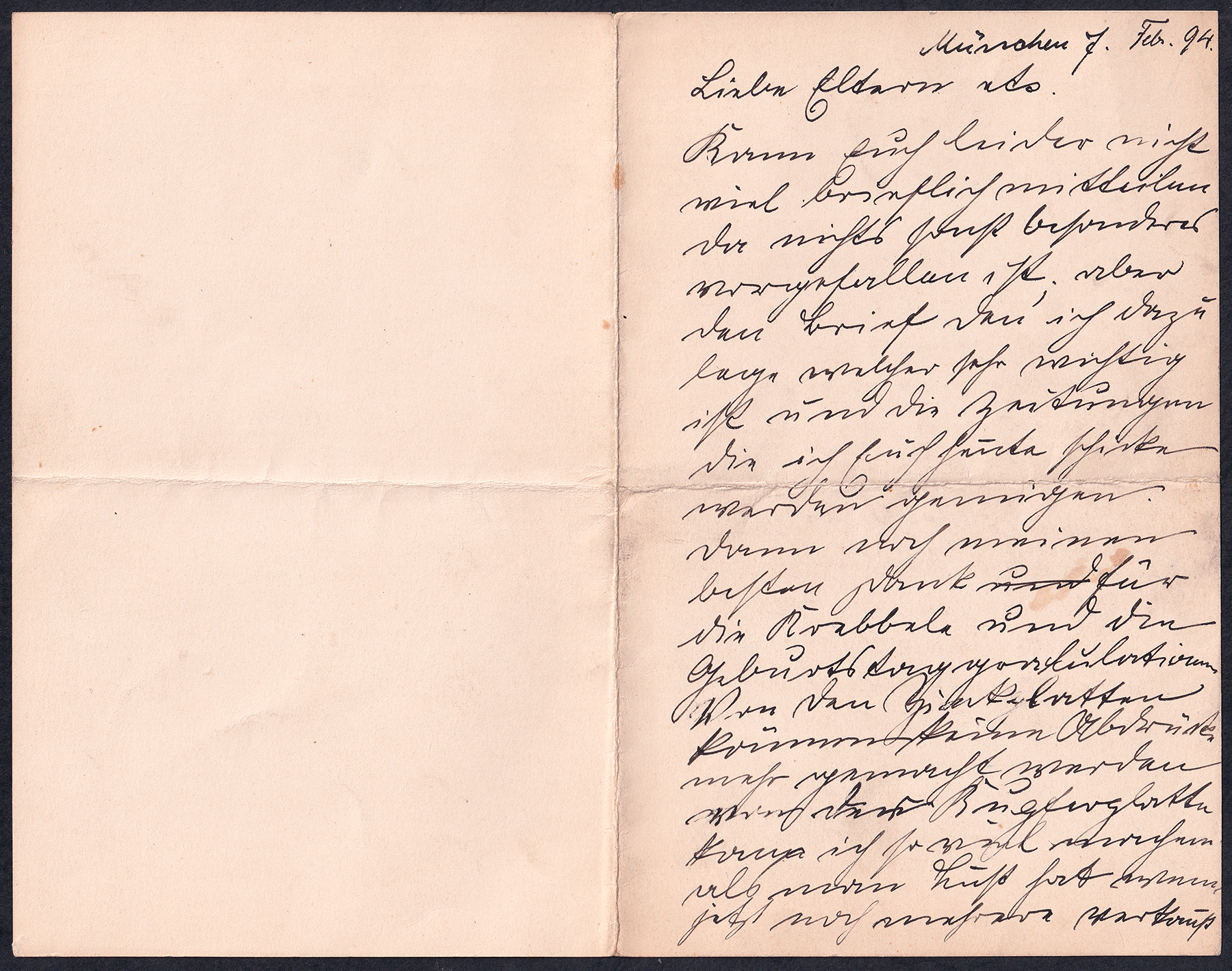 Brief an seine Eltern
