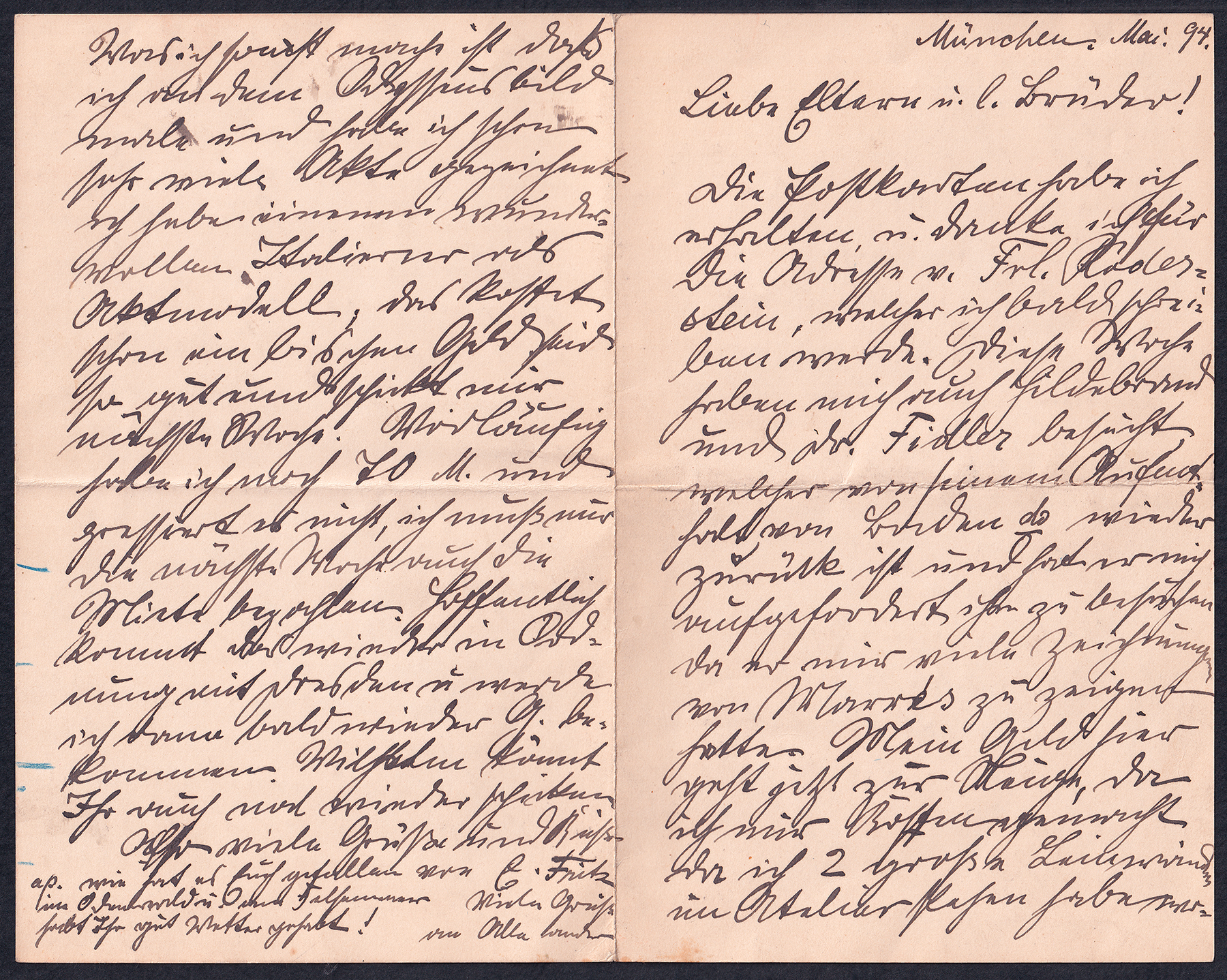 Brief an seine Eltern & Brüder