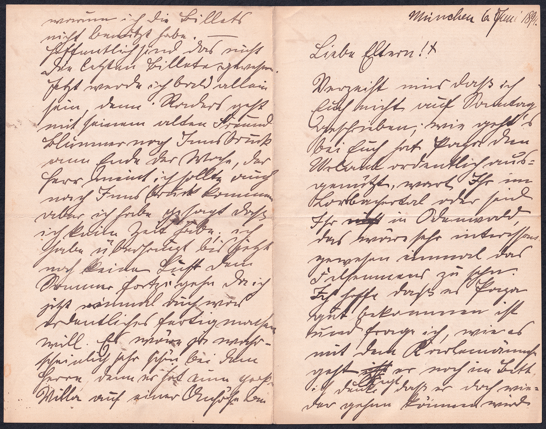 Brief an seine Eltern