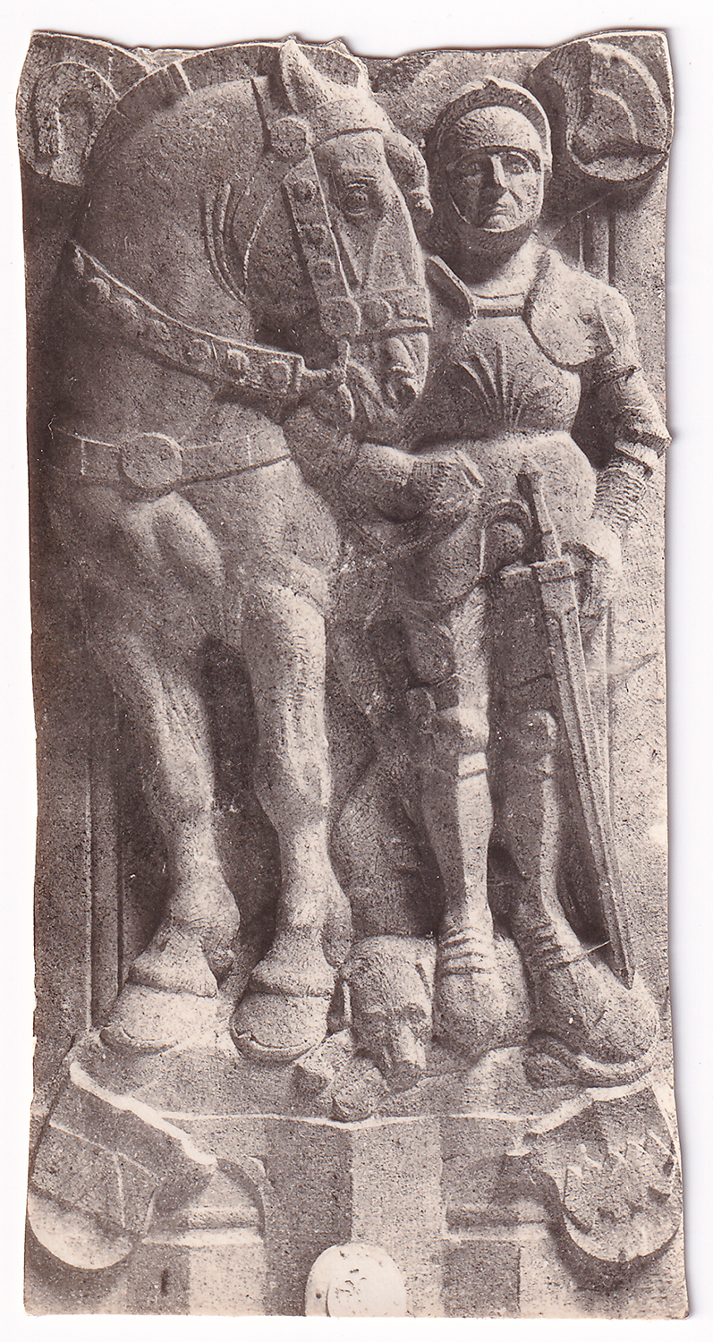 Stehender Ritter m. Pferd